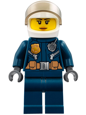 LEGO Minifigure-Police - City Helicopter Pilot Female-Town / City / Police-CTY774-Creative Brick Builders